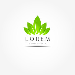 Natural logo design vector template on white background