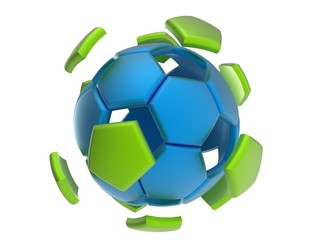 Soccer ball. 3D illustration. 3D CG. High resolution. 
