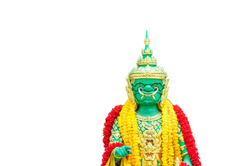 Fototapeta premium Giant statue at Temple of the Emerald Buddha