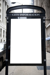 Blank Billboard on Street