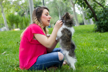 girl and her pet