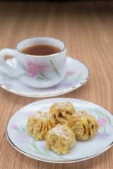 Tim sum or Dim sum.(Steamed pork dumpling) a very good taste and