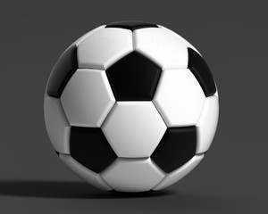 Soccer ball. 3D illustration. 3D CG. High resolution. 
