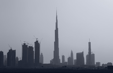 cityscape of Downtown district in Dubai