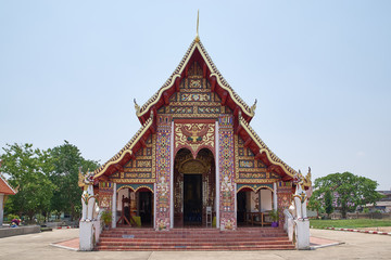 Fototapeta premium Ordination hall at Bun Yuen temple in Nan province, Thailand
