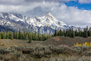 Fototapeta premium Scenic view of the Grand Teton National Park