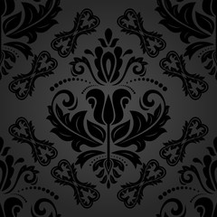 Seamless oriental ornament in the style of baroque. Traditional classic vector pattern