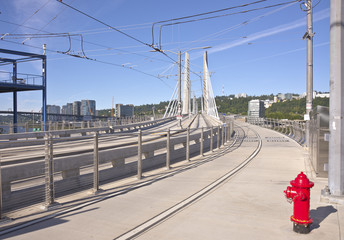 Tillikum crossing bridge Portland Oregon.