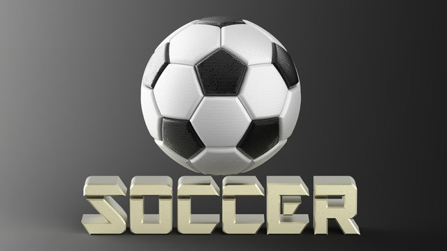 Soccer ball. 3D illustration. 3D CG. High resolution. 