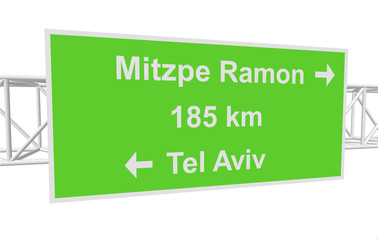 3dl illustration of a road sign with directions