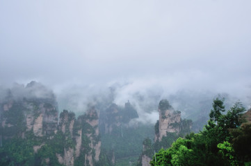 Fototapeta na wymiar Wulingyuan in south-central China's Hunan Province, UNESCO World Heritage Site