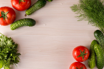 Vegetables on the table top