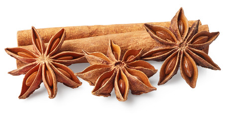 Star anise and cinnamon