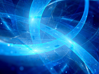 Blue glowing new technology stripes