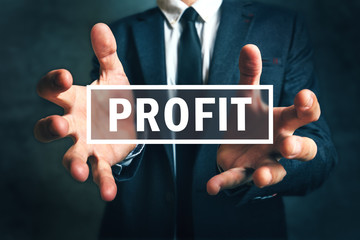 Concept of gaining business profit