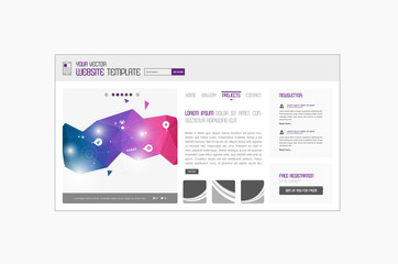 Simple Website Template, Minimalistic Design.