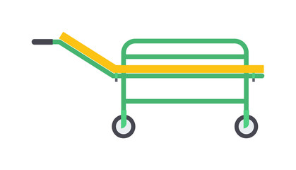 Hospital bed vector illustration