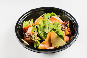 salad with salmon