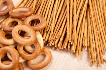 Bread ring and breadsticks