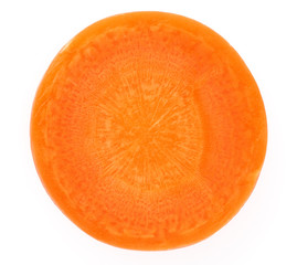 Fresh and sweet carrot isolated on white background