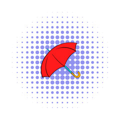 Umbrella icon, pop-art style