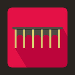 High bridge icon, flat style