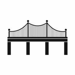 Bridge icon, simple style