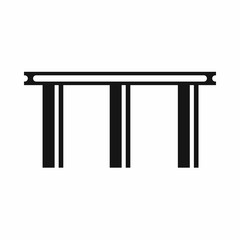 Bridge icon, simple style