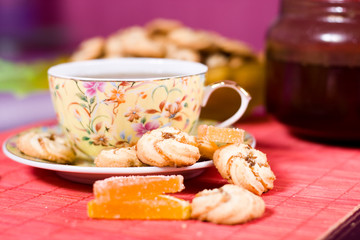 Cup of tea and cookies
