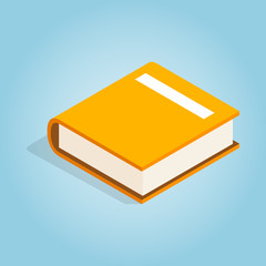 Big book icon, isometric 3d style