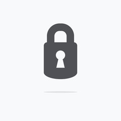 Lock Icon. Lock icon flat. Vector illustration.