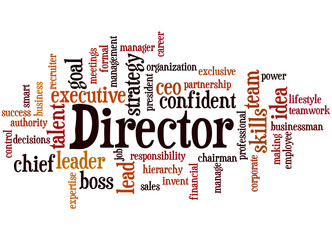 Director, word cloud concept 8