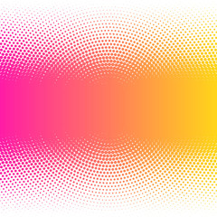 Abstract colorful halftone dots horizontal vector illustration