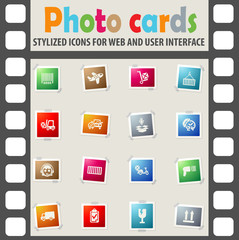 delivery service icon set