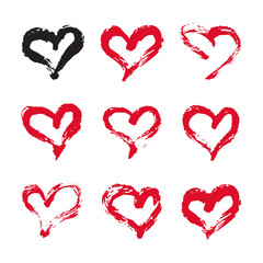 Ink hearts card