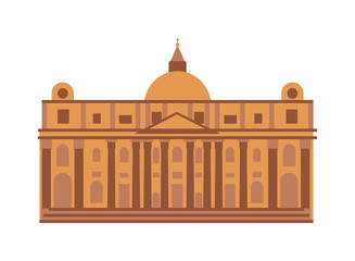 Museum building vector illustration.