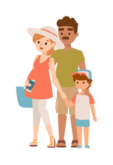 Vacation family vector illustration.