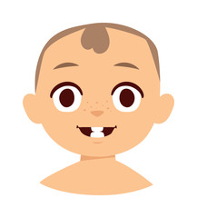 First teeth vector illustration.