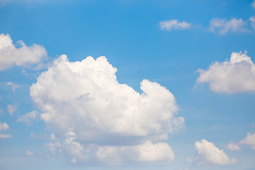 Naklejka na ściany i meble clouds in the blue sky,white cloud in rainy season