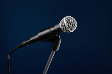 microphone on blue