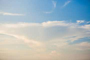 clouds in the blue sky,white cloud in rainy season