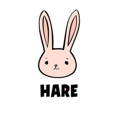 Pink hare icon