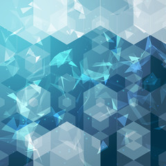 Vector business hexagonal background. Business technology background