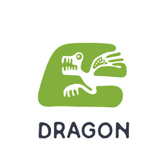 Dragon logo, vector illustration.