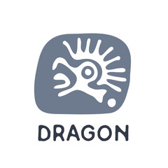 Dragon logo, vector illustration.