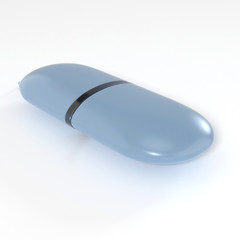 USB flash drive isolated on white background with shadow. 3D illustration