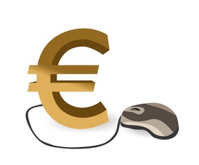 euro sign and internet earning