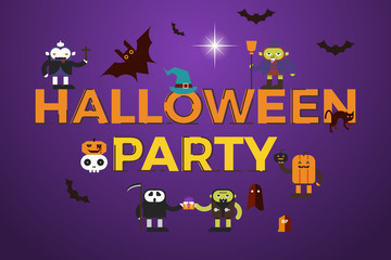 Halloween Party word design