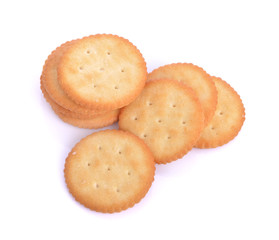 Cracker on white background.