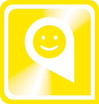 Yellow bubble target icon